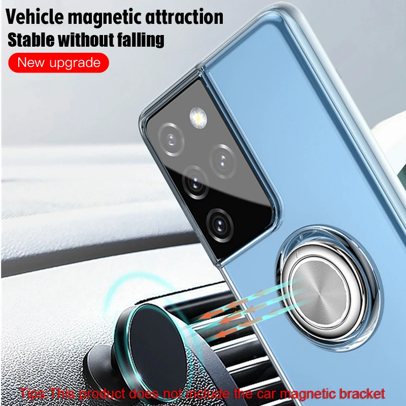 keysion transparent case for samsung s21 ultra 5g s21 plus s20 soft silicone ring phone cover for galaxy note 20 ultra 10 plus free global shipping