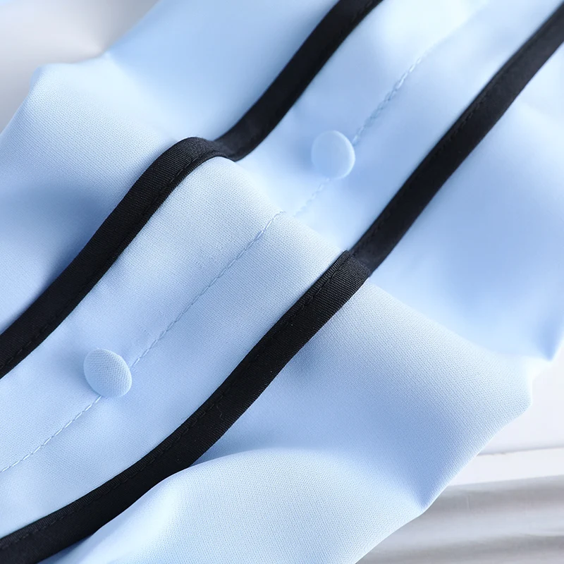 Полосатые рубашки Lenshin для женщин блузка высокого качества с рабочей одеждой