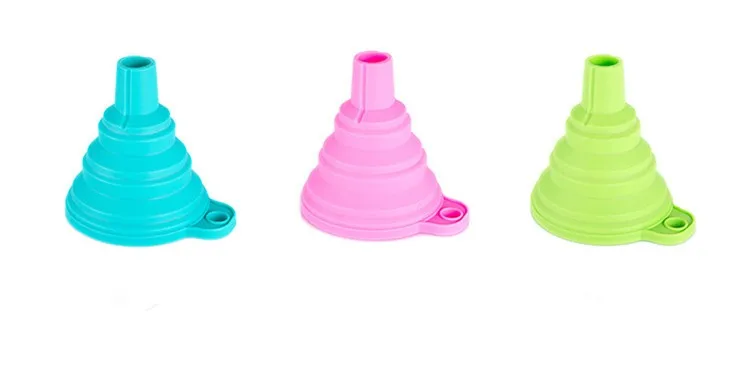 

Kitchen Tool DIY Food-Grade Folding Silicone Funnel Household Liquid Dispensing Mini Funnel Random Color