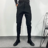men cone shaped trousers autumn winter new fashion youth contracted slim black classic casual large size trousers
