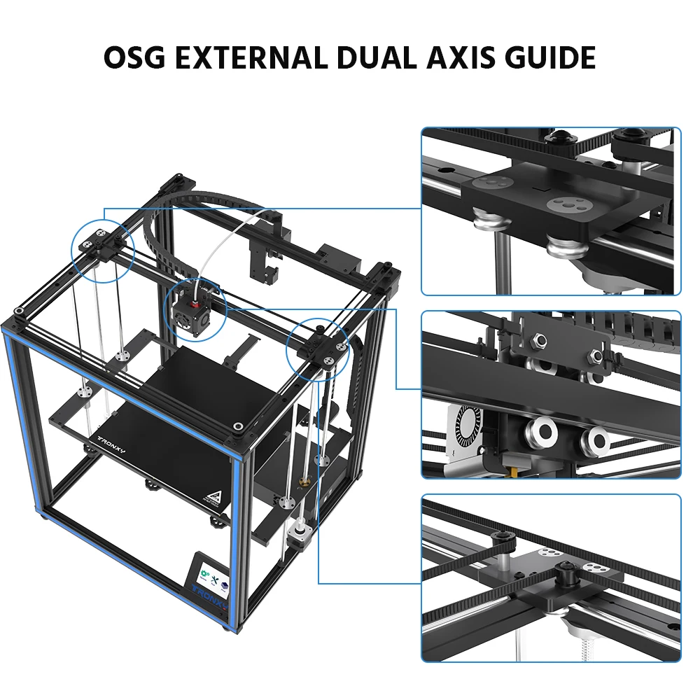 Tronxy X5SA PRO 3D Printer FDM Linear Guide Rail High Precision Titan Extruder DIY Kit Stable Motherboard Auto Level Machine | Компьютеры