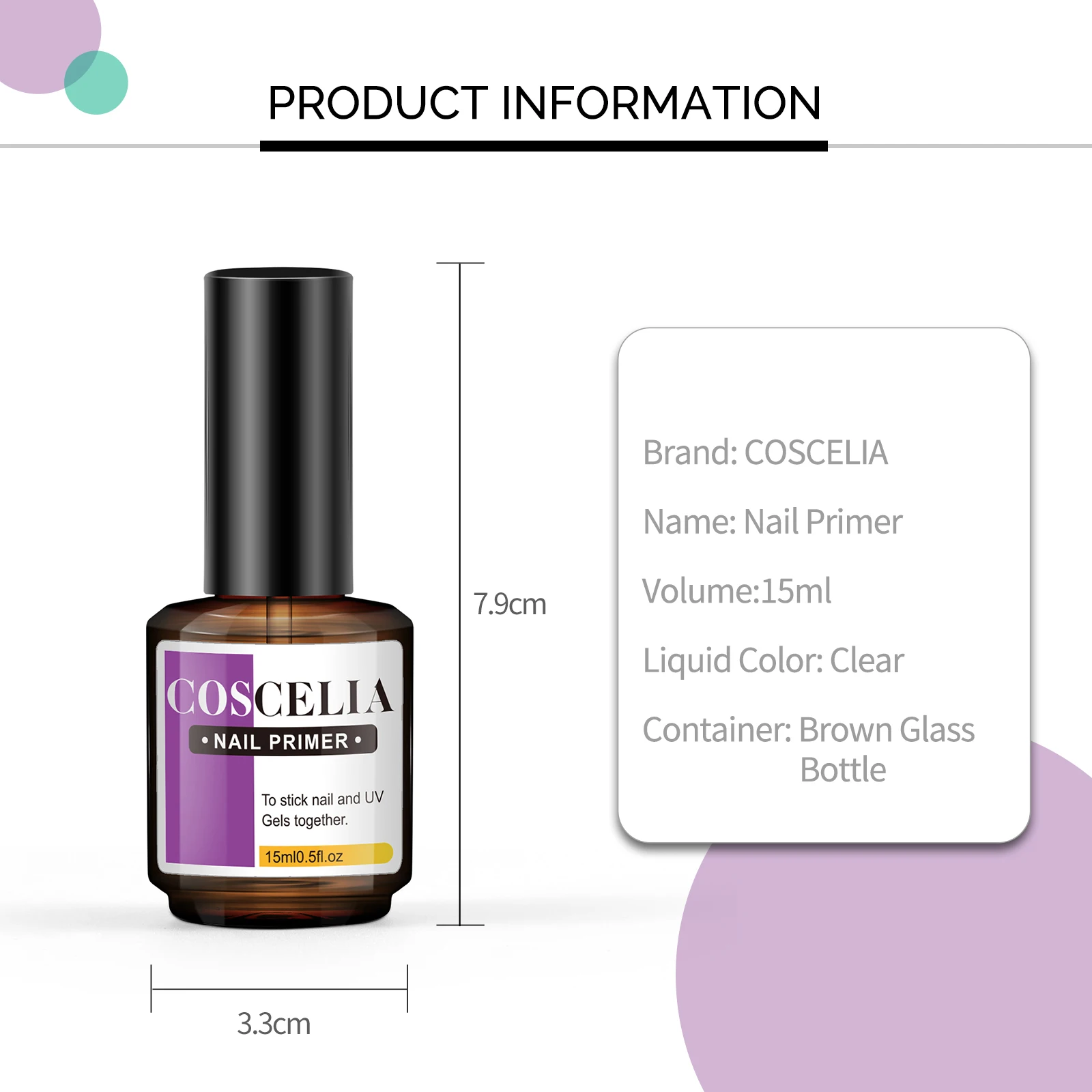 COSCELIA 15 мл гели для ногтей грунтовки преп сушки маникюра Длительное Действие био