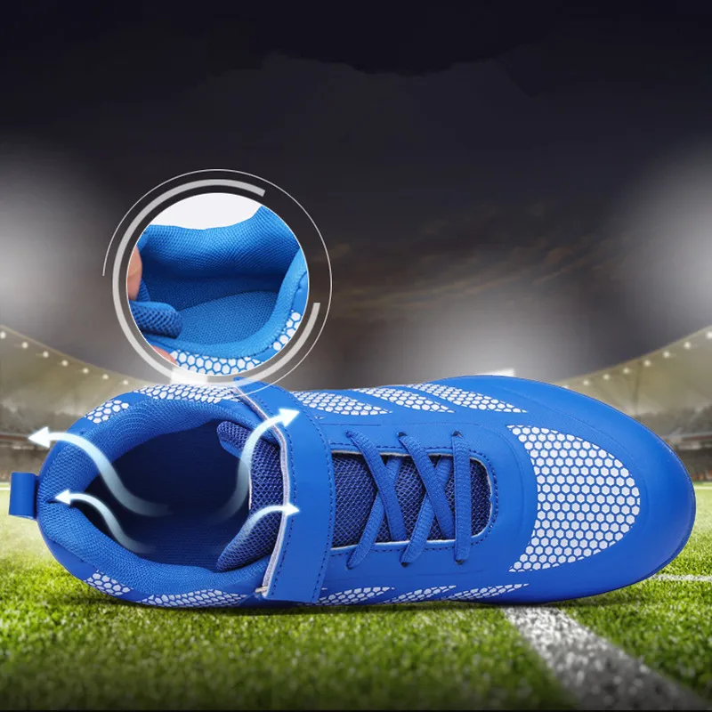 Детские футбольные бутсы для мальчиков и девочек новые кожаные кроссовки с