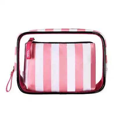 

new portable cosmetic bag 3-piece set outdoor travel bag waterproof wash bag fashion transparent storage bag