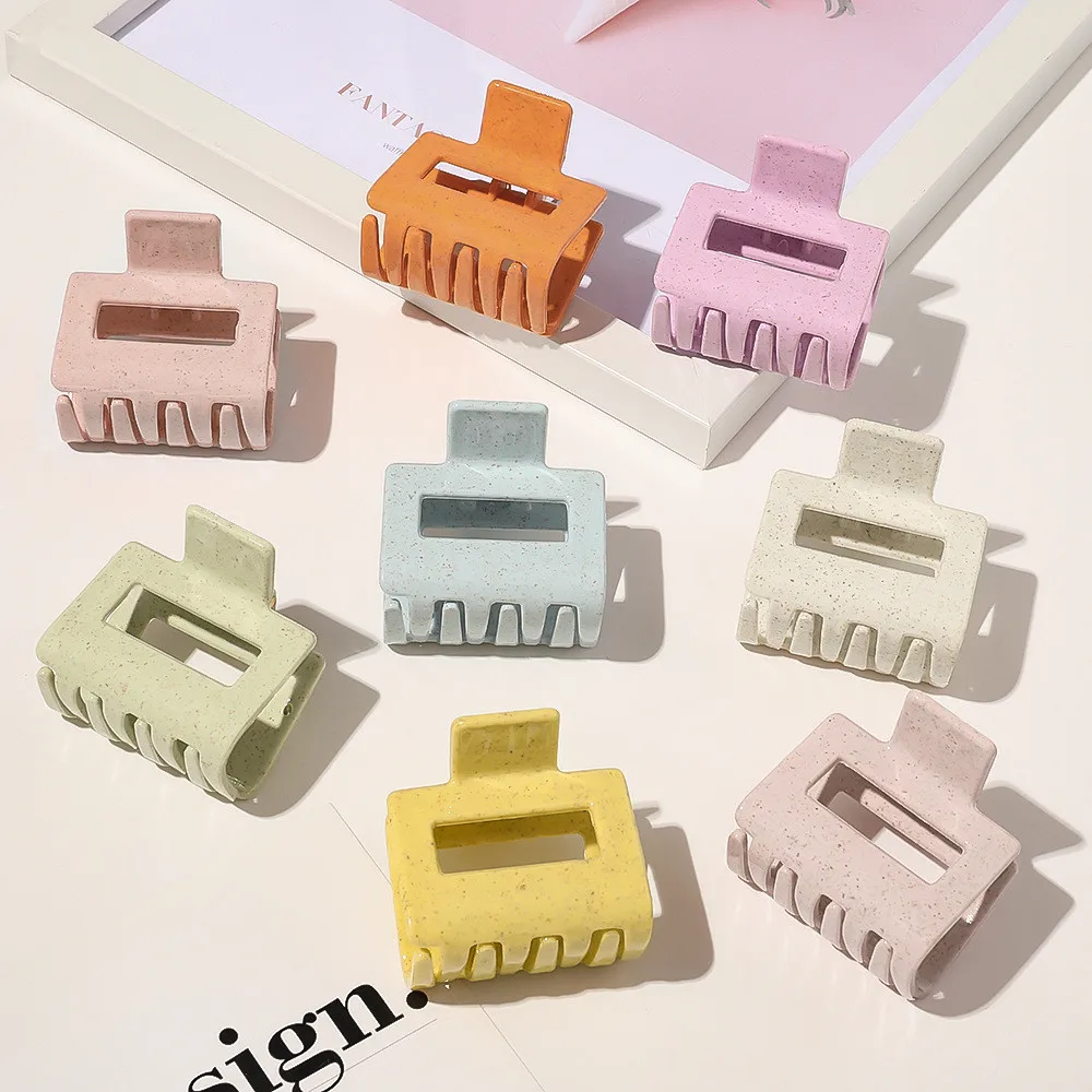

New Fashion Ins Geometric Simple Square Hollow Sweet Hair Clip Resin Hairpin for Women Girls Clamps Hair Clip Claw Accessories