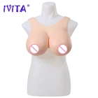 IVITA Реалистичная силиконовая форма груди 2 цвета Поддельные Ложные Грудь H чашка для трансвеститов транссексуалов Драг королева Shemale усилитель