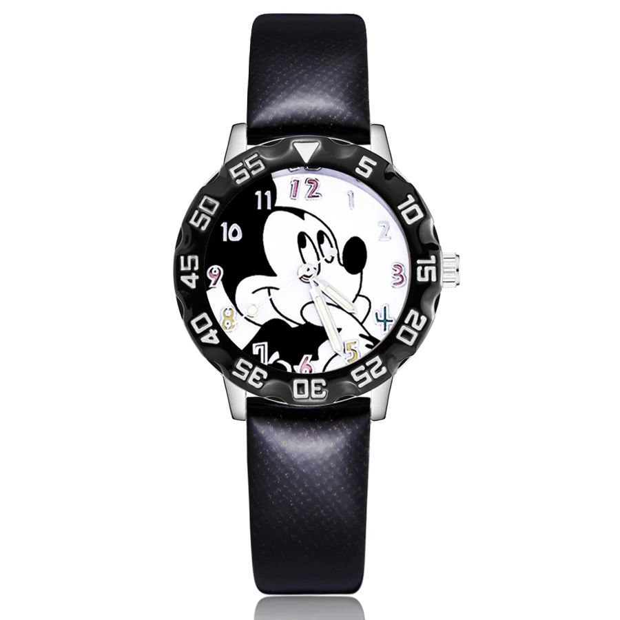 

Children's Cute Cartoon Style Student Boy Girl Leather Strap Quartz Wrist Watches JM05