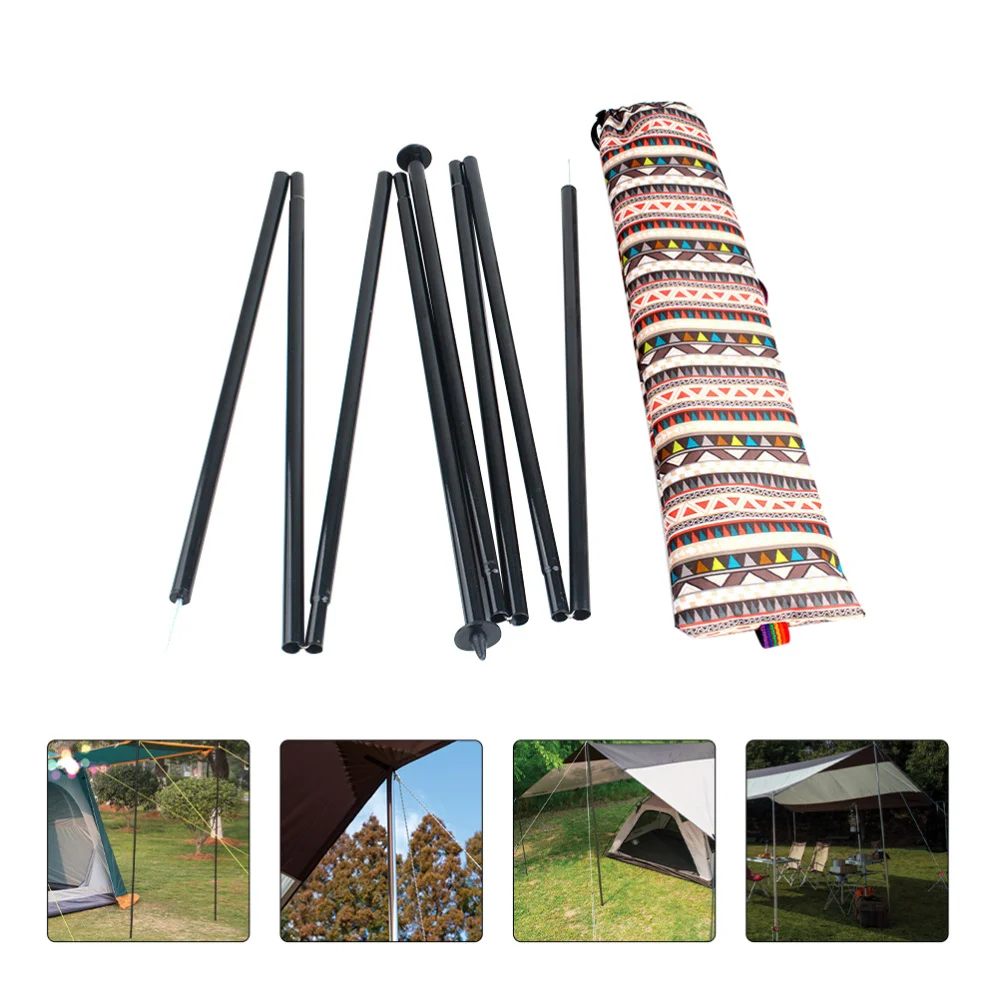 

1 set of 2pcs Tent Support Poles Iron Tarp Poles Outdoor Camping Tent Rack