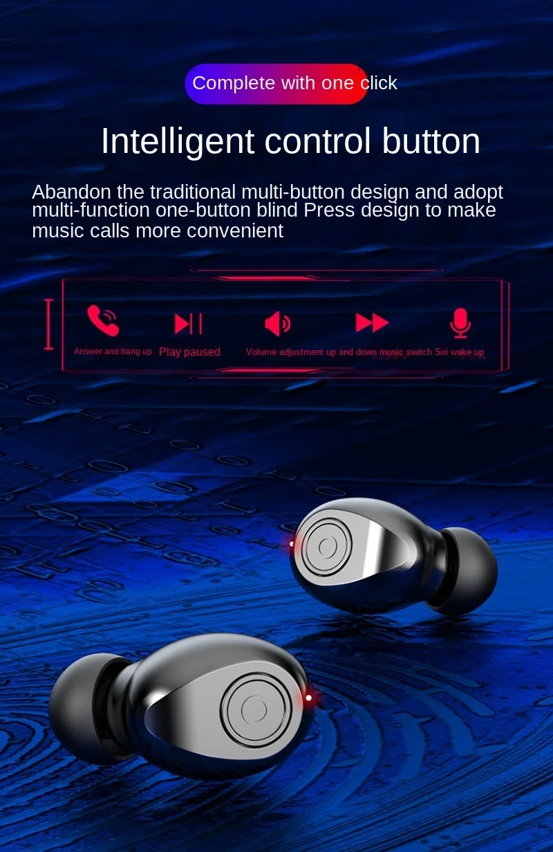 

f9-5 digital 5.0 Mini touch power display sports dual in ear TWS Bluetooth headset Hot Sale Factory Clearance