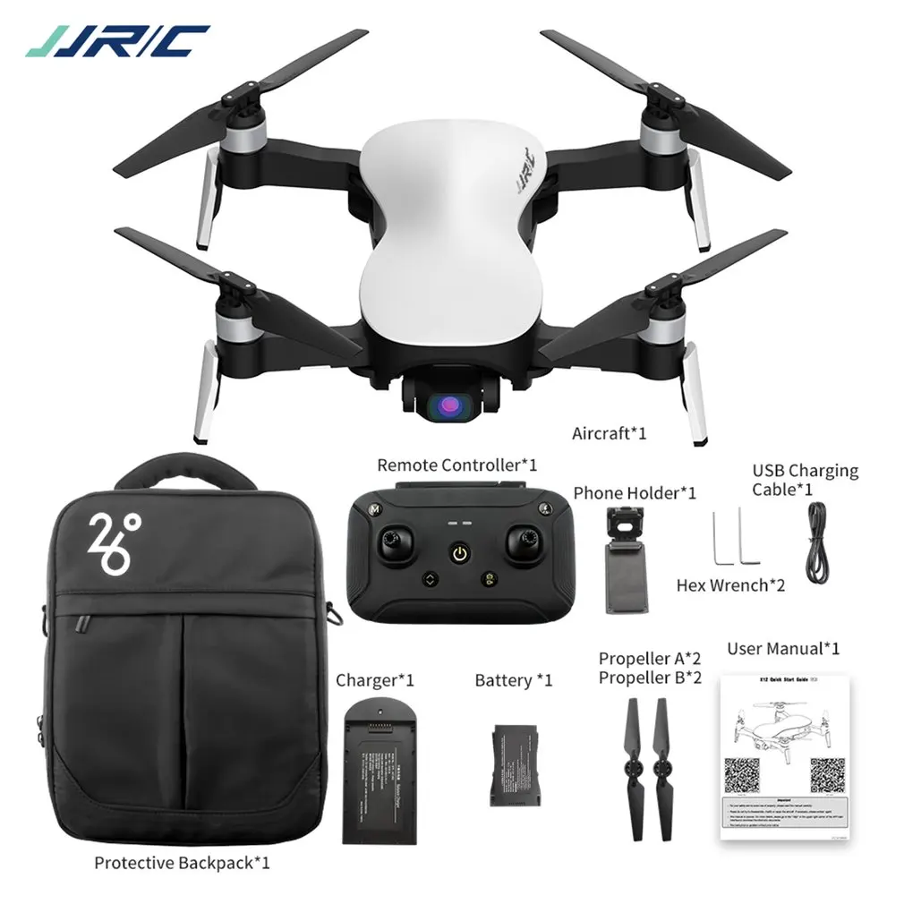 

JJR/C X12 RC Drone Remote Control 3 Axis Gimbal Drone FPV 4K Camera Photography Aircraft Brushless Motor Quadcopter Boys Toy