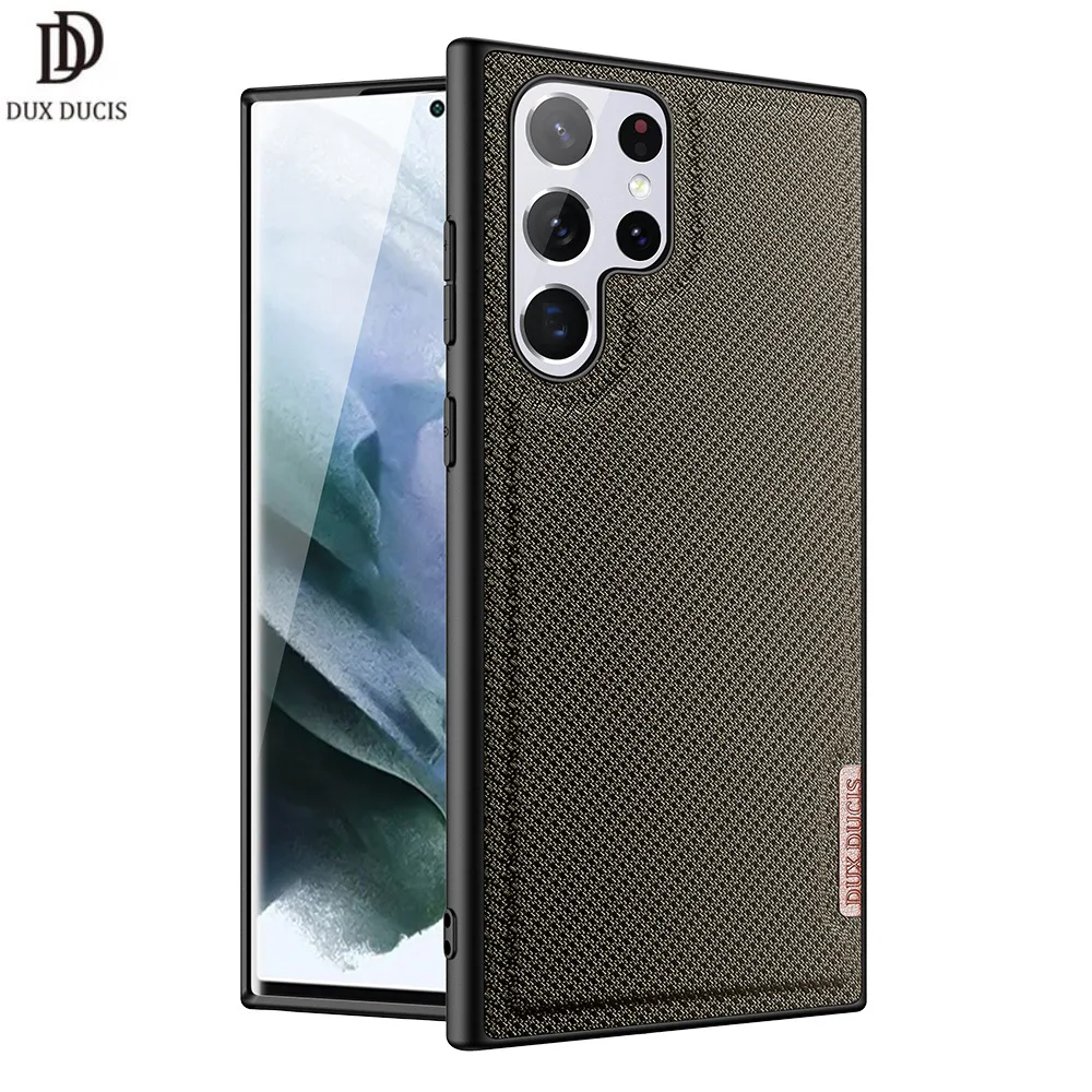 

F-Series Case For Samsung Galaxy S22 ULTRA S22 S22 PLUS DUXDUCIS Woven Fabric Protecting Back Case Anti-Shock&Slip Slim Design