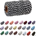 2 мм, 100 мрулон, цветной хлопковый шнур для упаковки подарков