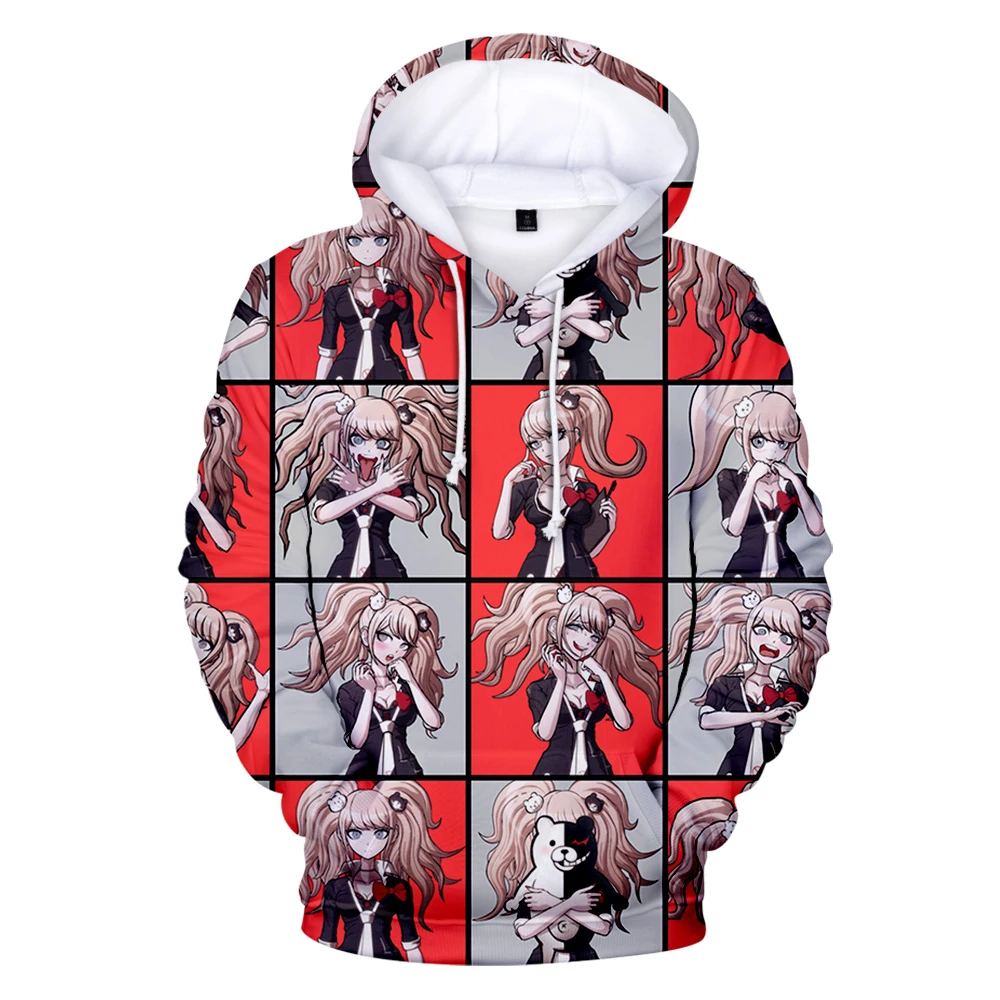 

3D Hoodies Monokuma Print Men Women Harajuku Long Sleeve Hoodie Kpop Fashion Sweatshirts Hip Hop Pullover 3D Hoodies Men's