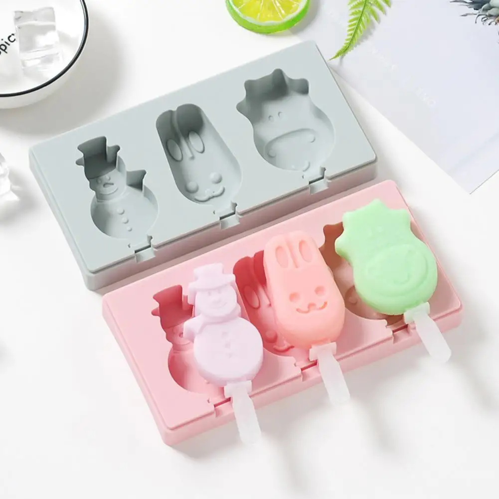 

Ice Pop Maker Non-stick Easy to Clean Silicone Summer Ice Cube Tray Mold for Children