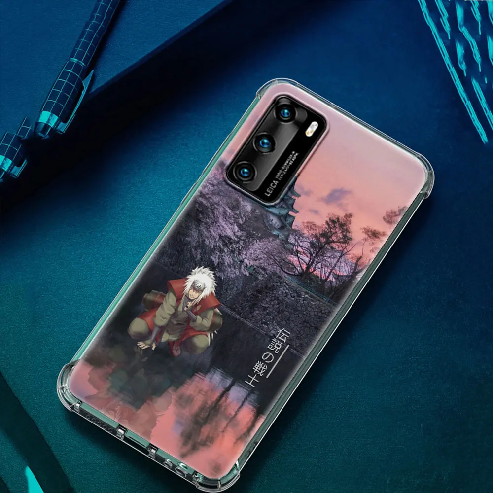 

Anime Naruto Jiraya Itachi for Huawei P30 P40 Lite E P Smart 2019 Z P20 Pro Case Airbag Cover for Huawei P30Lite Soft Shell