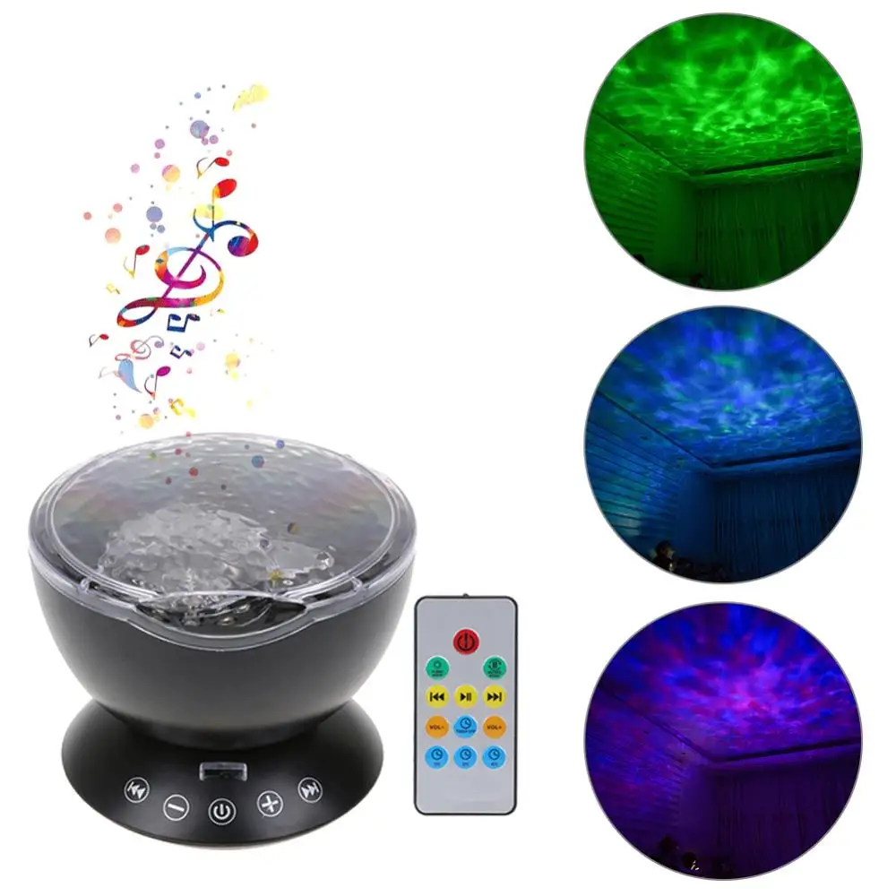 

Проектор океанской волны светодиодный Ночной светильник с музыкальным проигрывателем с дистанционным управлением Красочный Космос Звезд...