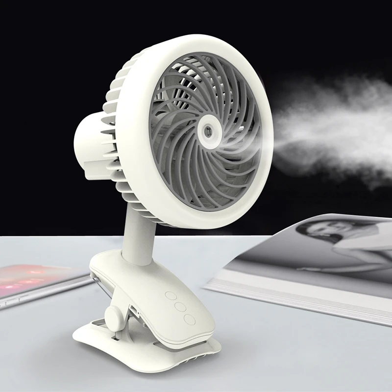 

Портативный usb-вентилятор с клипсой, 360 °, с увлажнителем и очистителем воздуха, 1200 мАч