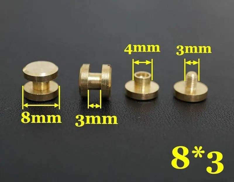 20 штук сплошной медный Чикаго жесткий Браслет “гвоздь” серьги гвоздики с