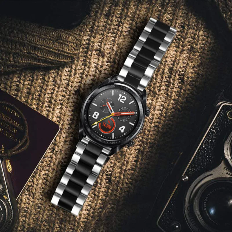 Металлические Ремешки для наручных часов Huawei Watch GT браслет Samsung Galaxy 46 мм Gear S3