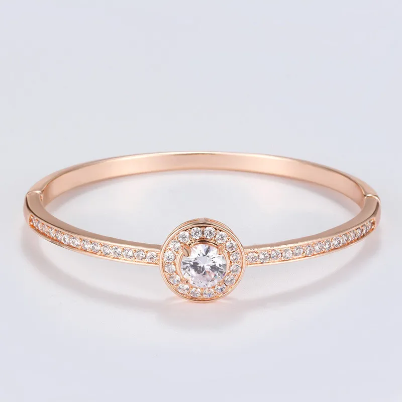 

European and American fashion female round bestie zircon bracelet contracted Korean version of the round zirconium bracelet