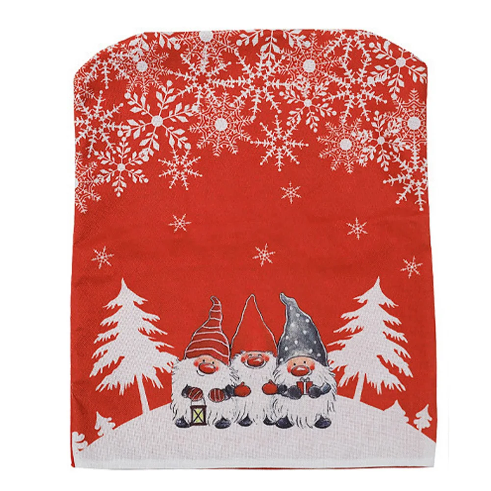 

Christmas Chair Covers Santa Snowflake Gift Christmas Tree Pattern Chair Slipcover For Dining Room Holiday Party Decor V