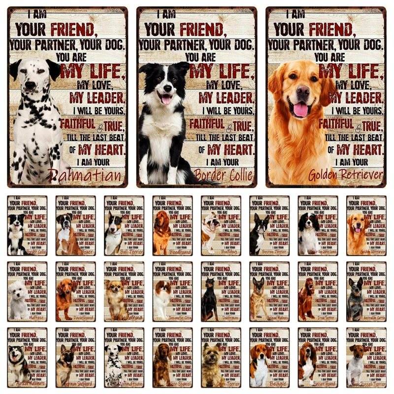 [Kelly66] собака My Life Is Border Collie Bulldog Dachshund Boxer металлическая вывеска домашний Декор Бар