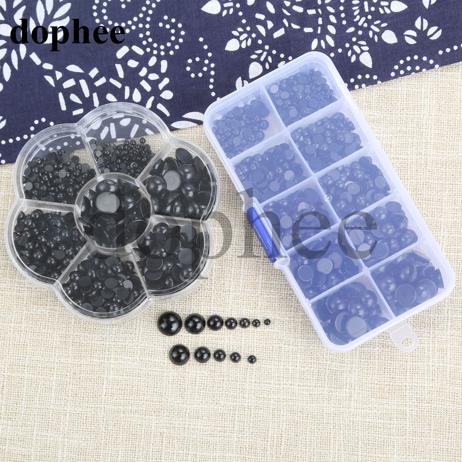 Dophee круглые плоские черные глаза пластиковые для кукол создание игрушек