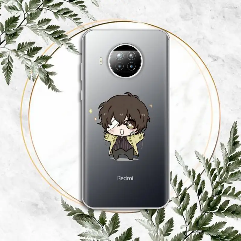 

Anime Bungou Stray Dogs Dazai Osamu Phone Case Transparent for Xiaomi Redmi note 10 t 8 9 pro lite 11
