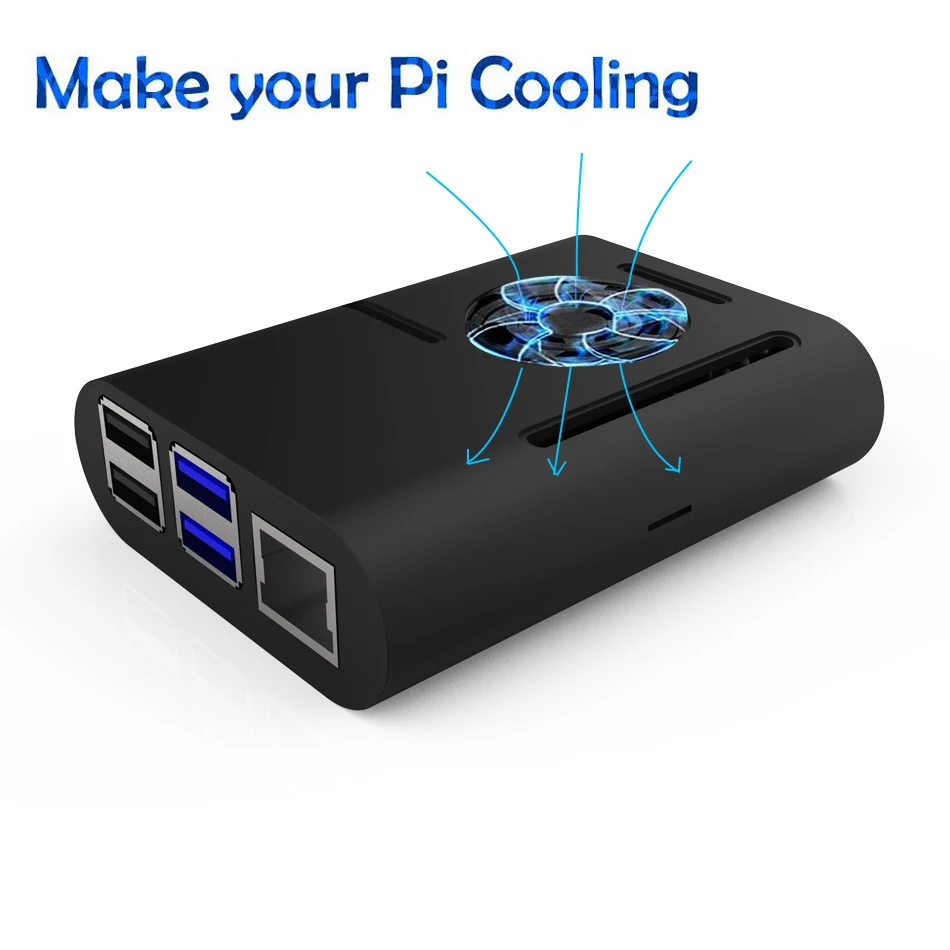 Чехол Aokin Raspberry Pi 4 для чехол с охлаждающим вентилятором радиатор Модель B 4B