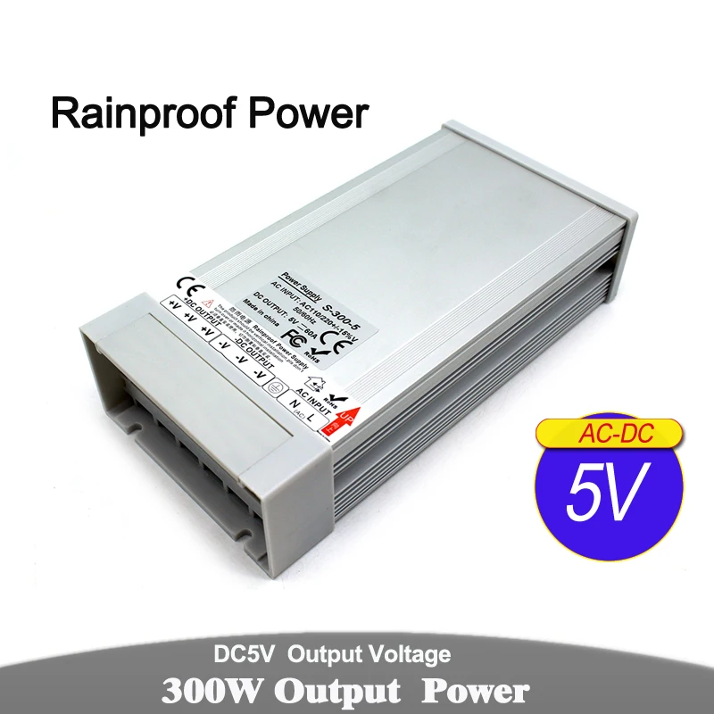 Непромокаемые трансформаторы для освещения постоянный ток 12 В 24 5 300 Вт 350