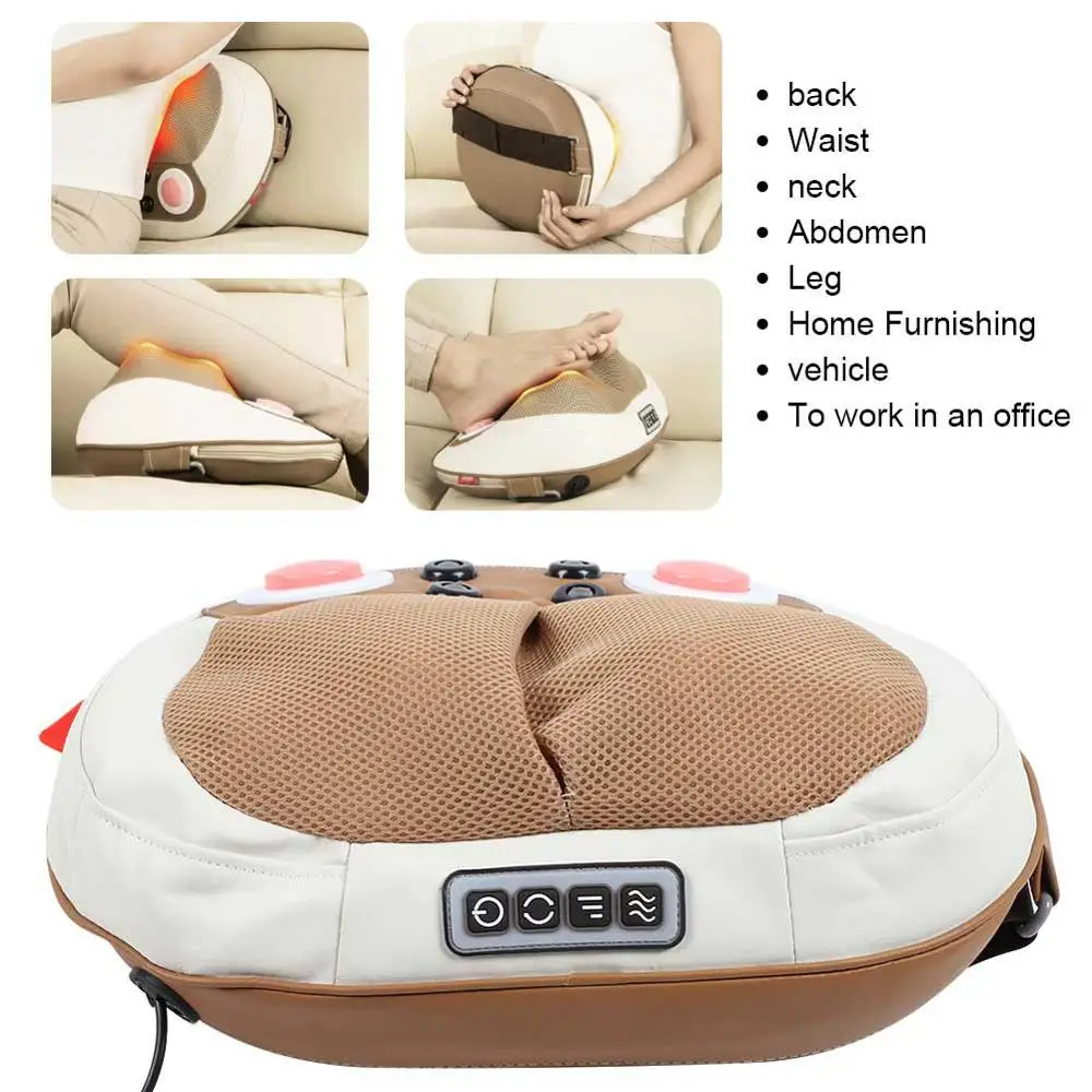 

Electric Nano Massager Pillow Relieve Neck Shoulder Pressure Fatigues Pains Cervical Spine Waist Massager American Plug 100-240V