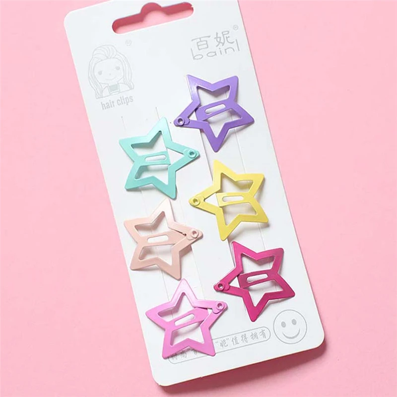 10 видов стилей милые заколки для волос ярких цветов разноцветные металлические