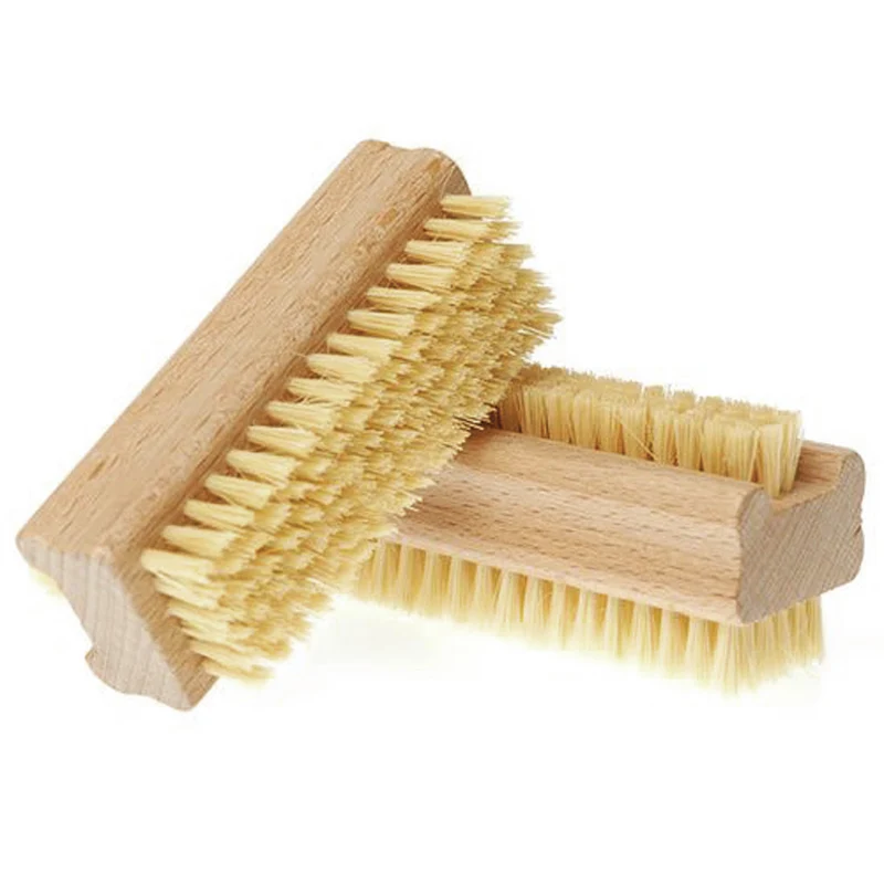 

Nail Art Trimming Bristle Brush Wooden Double Sided Handle Nylon Bristle Manicure Pedicure Scrubbing Nail Bath Brush -35