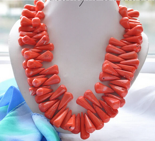 +++906 30mm cone red coral necklace | Украшения и аксессуары