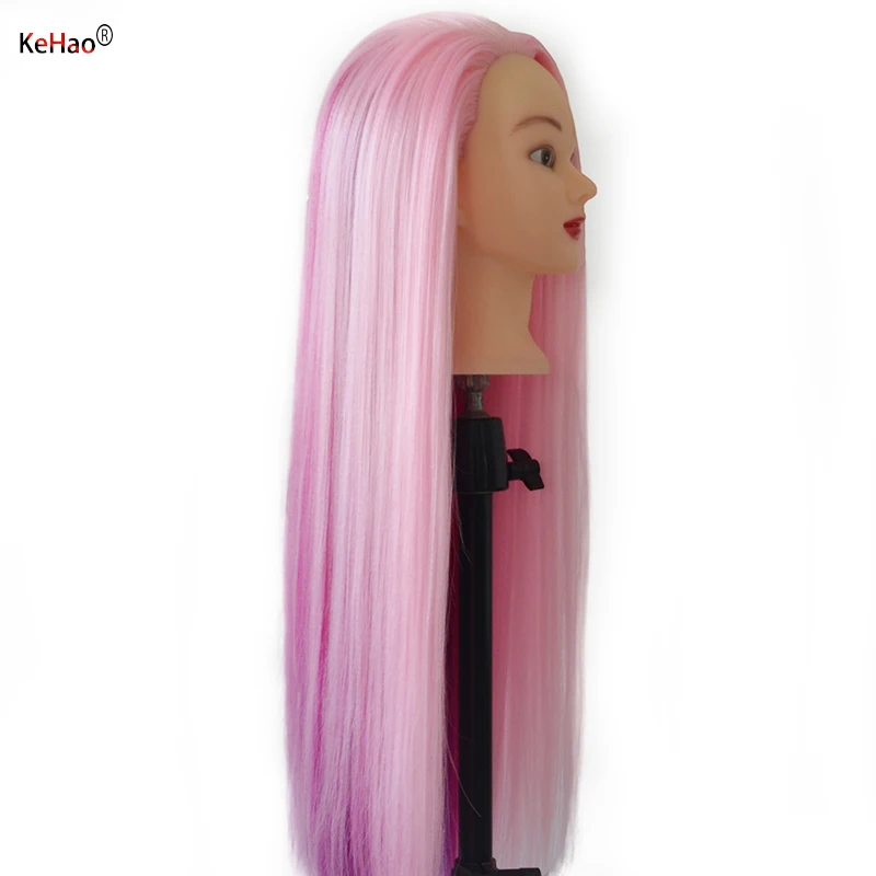 80cm very long synthetic hair mannequin head for braiding hairstyle tete a coiffer maniquin head colorful hair nice manikin head