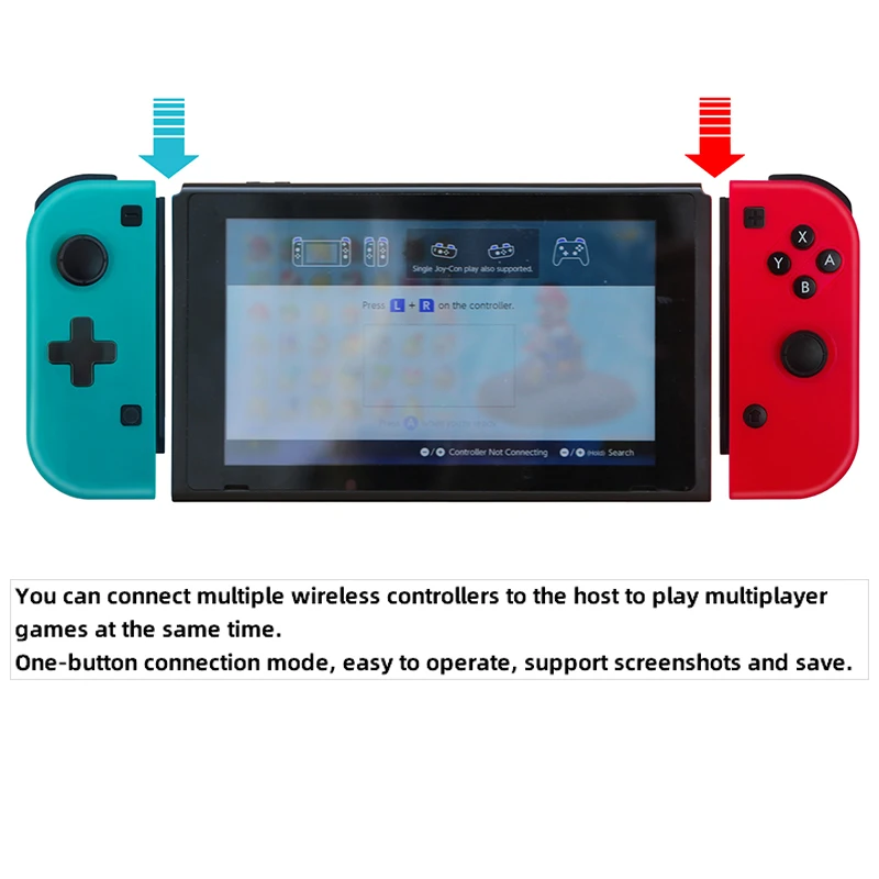 McGeSin New Gaming Wireless Gamepad For Nintendo Switch L/R Joystick Bluetooth Controller Built-in Gyroscope Wake Up Function |