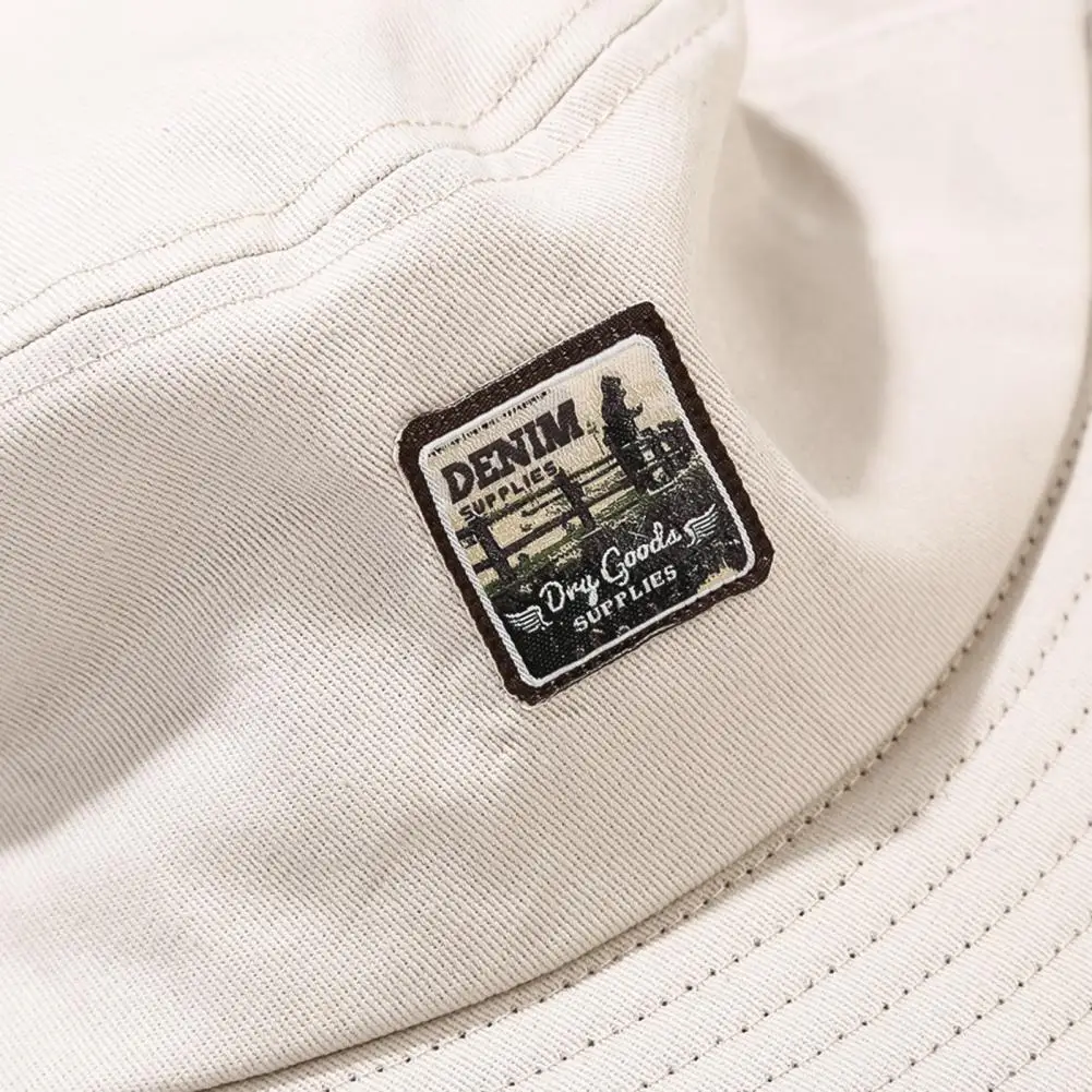

Retro Cotton Fisherman Hats Solid Color Portable Caps Skin Protection Headgear Outdoor Sunscreen Fishing Cap Bucket Hat 7 Colors