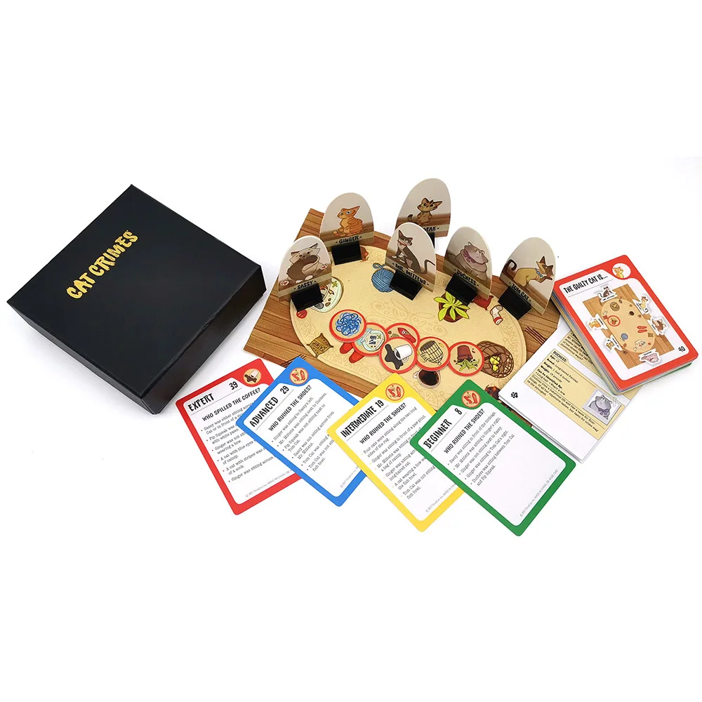Cat Crimes dog crimes Brain board Game for Boys and Girls kids family party blame logic Fun card game Smart playing cards | Спорт и