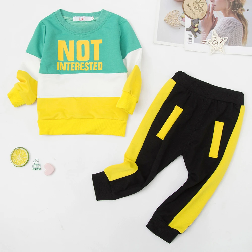 Fashion Children Clothing 2021 Spring New Toddler Boys Clothes Outfits Kids Sport Costume Suits For Boys Clothing Set 0-3Y