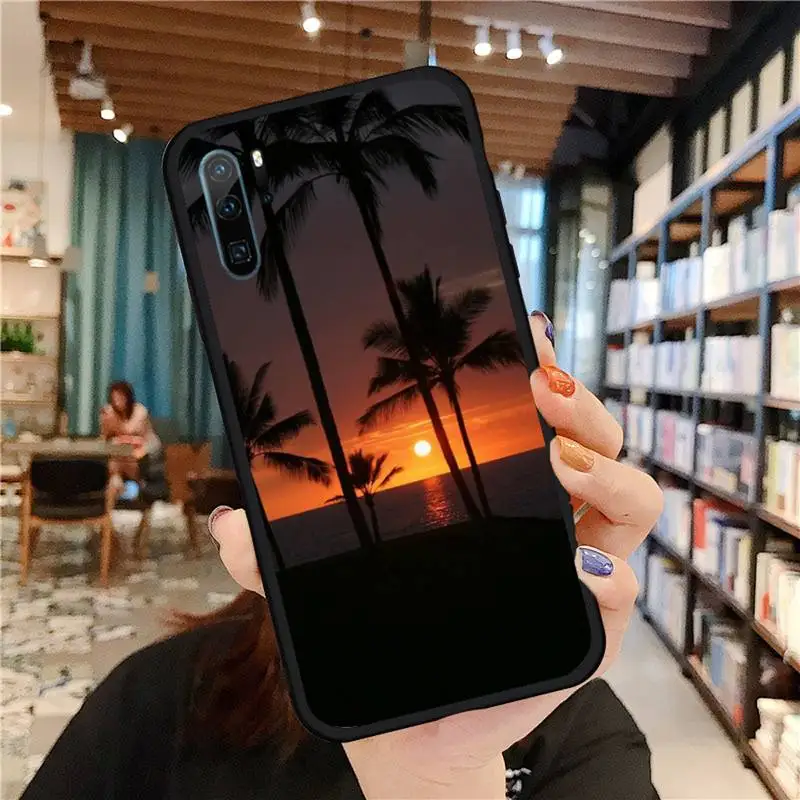 

Summer Beach coconut Palm tree Phone Case For Huawei honor 10 i lite 8x P 20 30 40 lite pro smart 2019 nova 5t mate 20 pro coque
