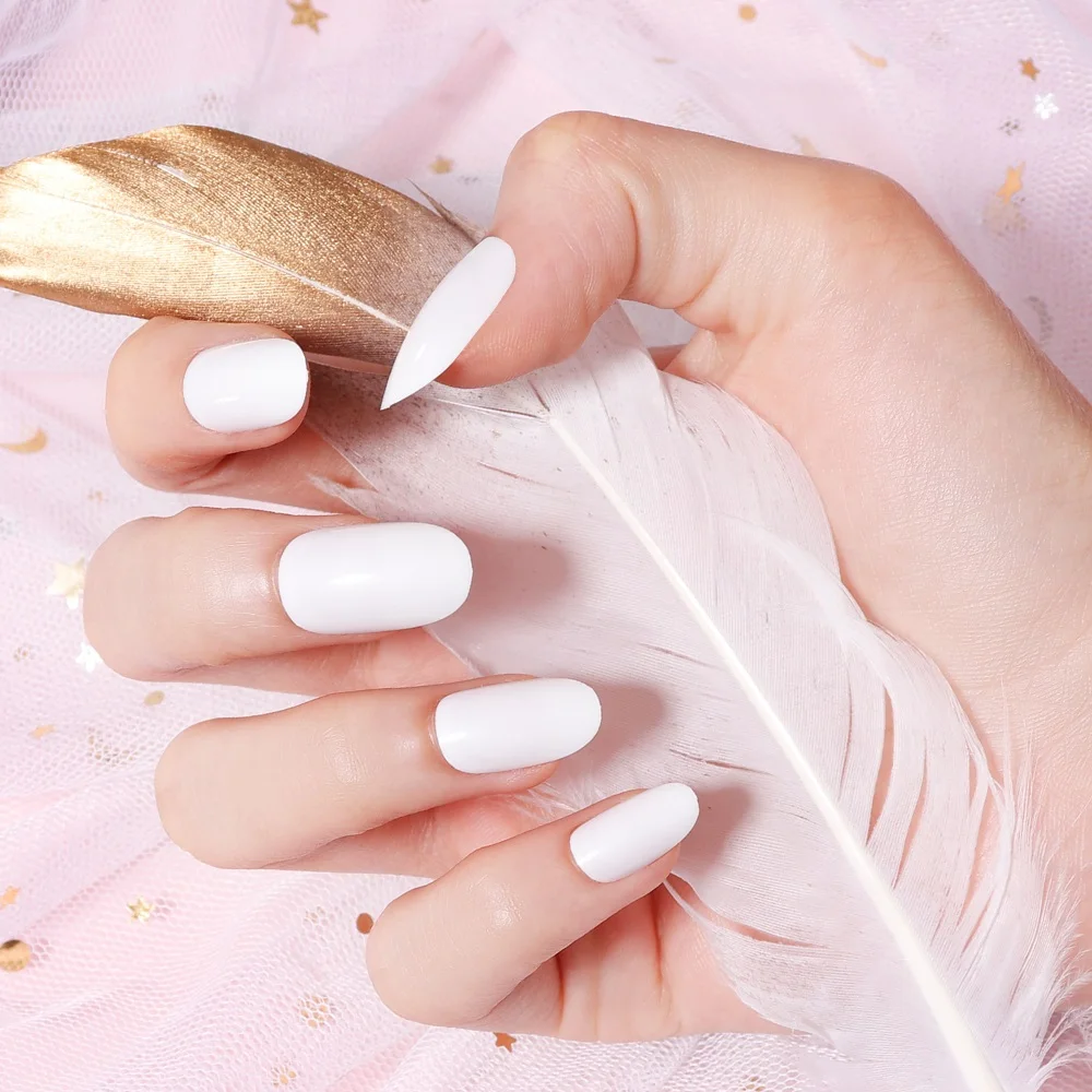 Модные поддельные ногти 20 24 шт короткие длинные квадратные полное покрытие