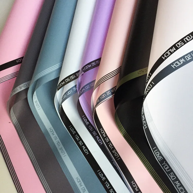 20PCS Bouquet packaging material new Korean plastic waterproof flower wrapping paper Han Su love | Дом и сад