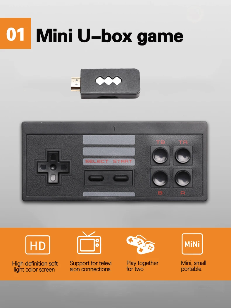 EMX-41 USB Беспроводная портативная ТВ Видео игровая консоль встроенный в 568 цифровая Классическая игра 8 бит видео консоль Поддержка HDMI выход