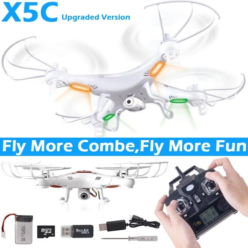 Леденец Версия улучшения X5C-1 RC Дрон 6-осевой пульт дистанционного управления вертолет квадрокоптер с камерой 1080P Игрушка на.