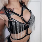 GAMPORL, сексуальные, женские, кожаные ремни белье цепи ремни для мужчин и женщин Harajuku Бюстгальтер Клетка подтяжки для женщин женские нагрудный ремень-подвязка ремень