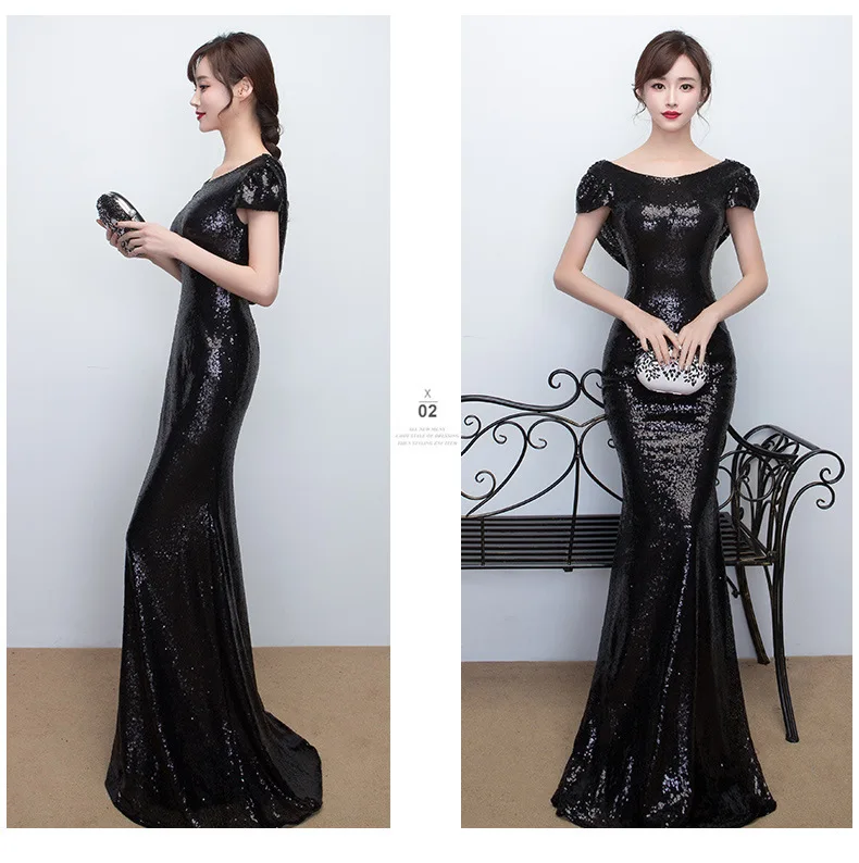 Женские вечерние платья с круглым вырезом длина до пола вечернее Ципао свадебное