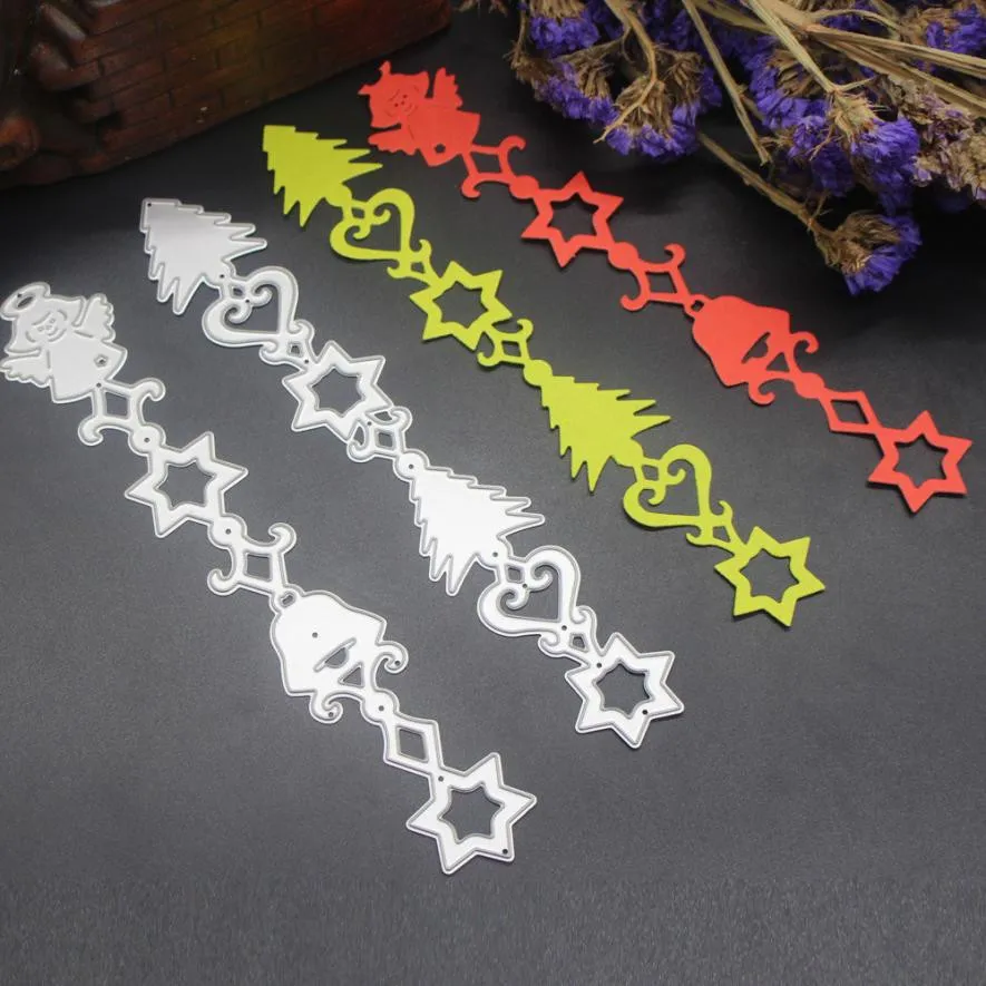 DIY Счастливого Рождества металлические стежки Вырубные штампы трафареты
