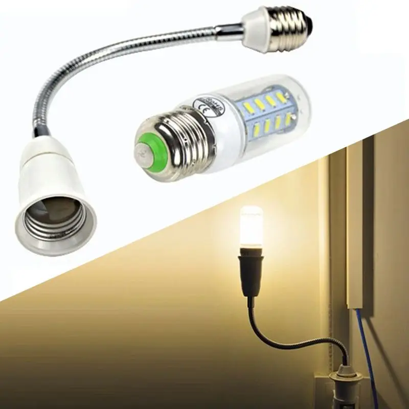 

LED light Bulb lamp Holder Converters Adapter Flexible E27 to E27 20cm Length Flexible Extend Socket Base Type Extension