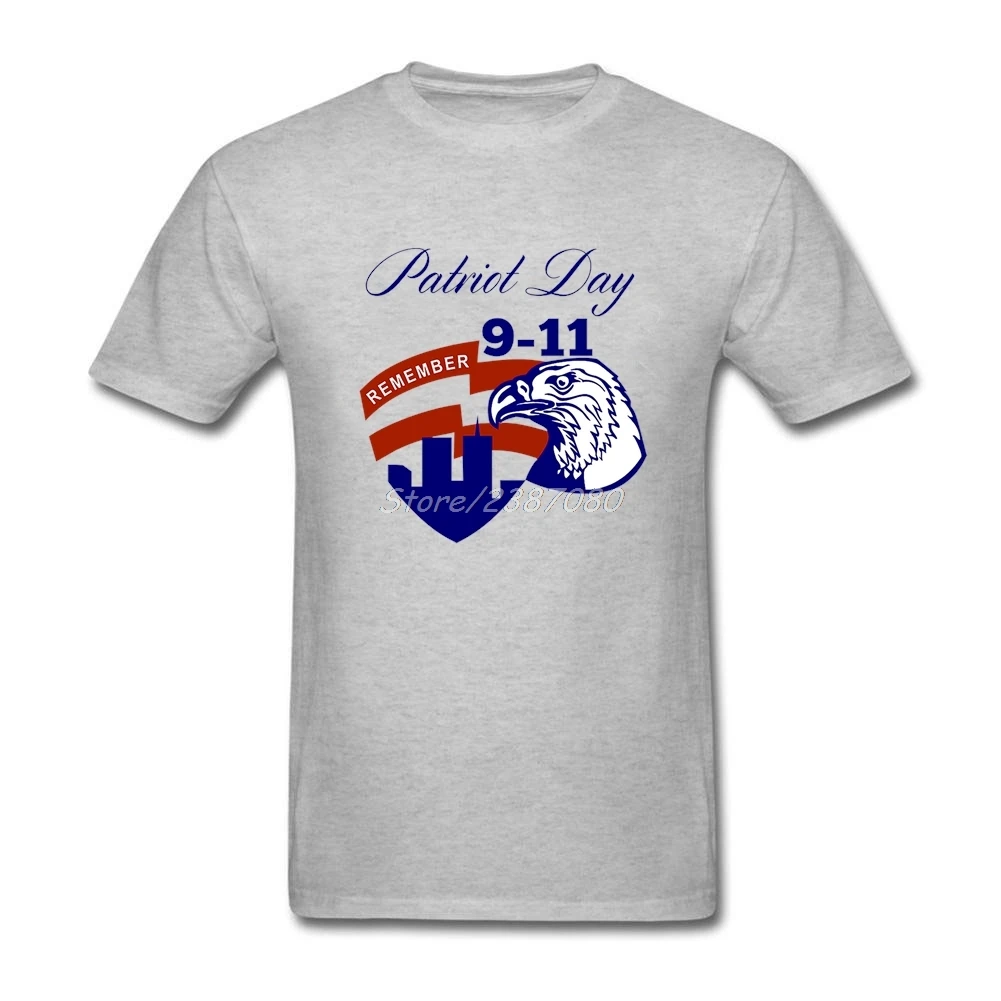 Патриот день помните 11 сентября Футболка короткий рукав Одежда Популярные