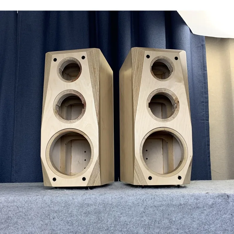 

L-197 HiFi Empty Speakers Cabinet 6.5 inch 8 inch solid wood imported birch plywood bookshelf three-way bevel speaker box